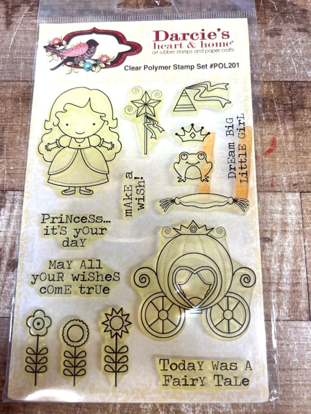 Darcies Heart & Home Clear Polymer Stamp Set POL201 "Make A Wish"
